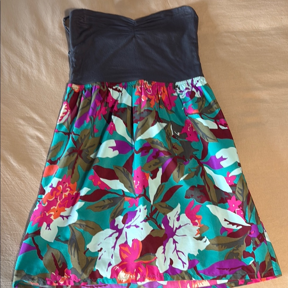 Roxy floral Strapless Dress - Multicolor